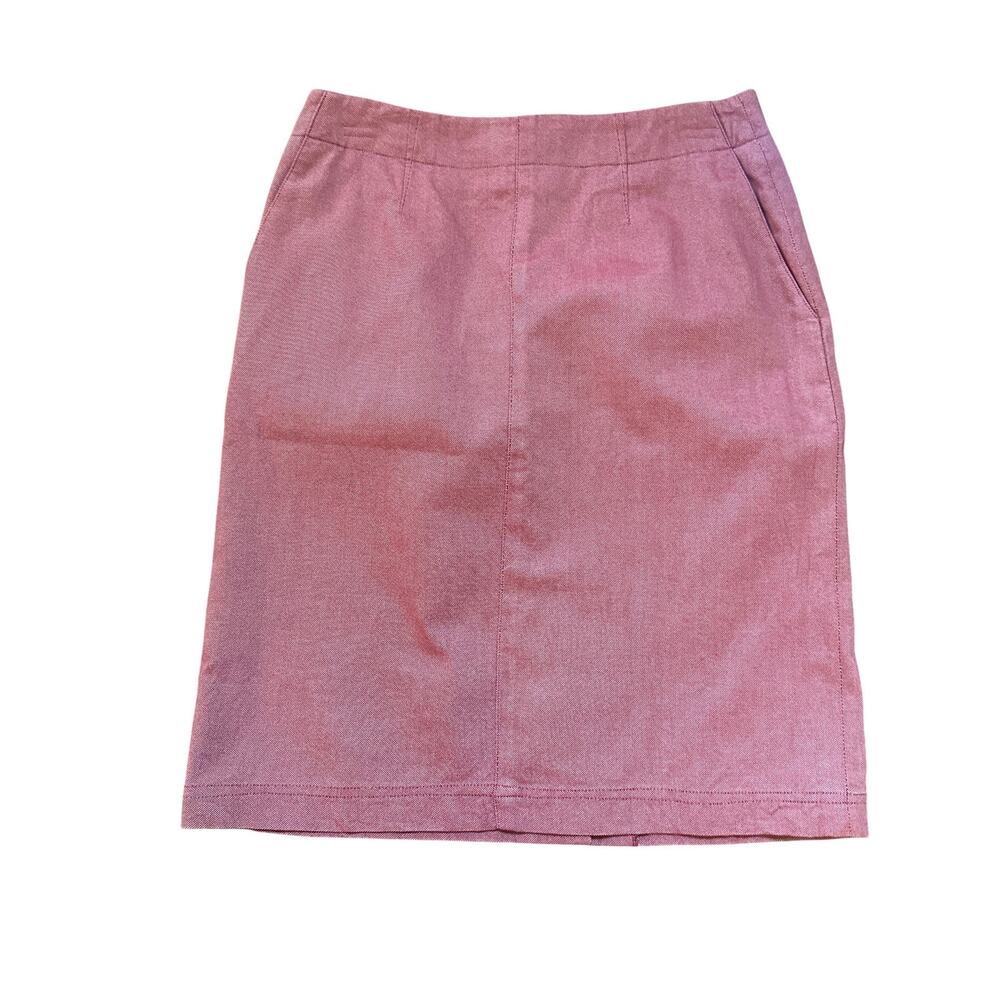 Worth Women's Size 6 Pink 100% Cotton Pencil Skirt Made in Italy Career Workwear